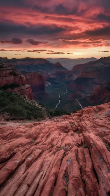 Photo scenery wood rocky fingers dream