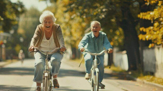 Scenes of energetic and joyful seniors making the most of their golden years