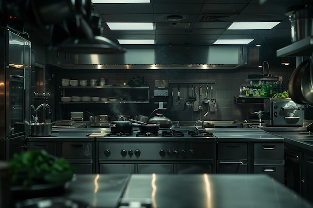 Behind the Scenes Exploring an Empty Restaurant Kitchen