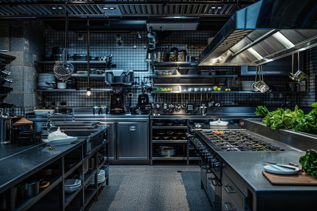 Behind the Scenes Exploring an Empty Restaurant Kitchen