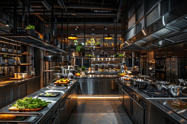 Behind the Scenes Exploring an Empty Restaurant Kitchen