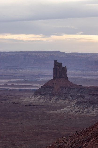 Scenic American Landscape and Red Rock Mountains in Desert Canyon