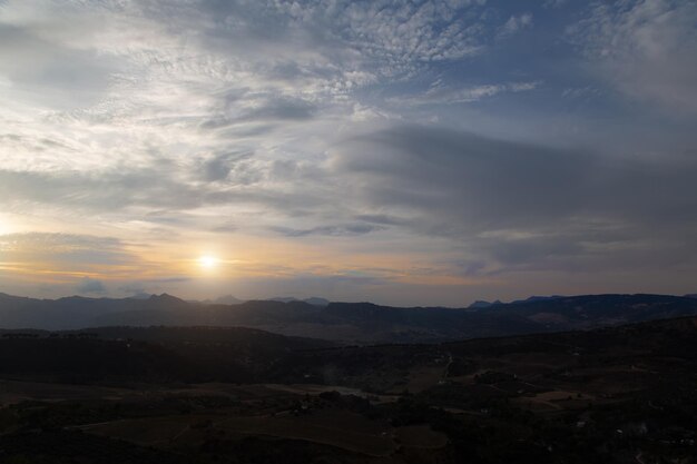 Scenic Andalusian landscapes near Ronda Spain