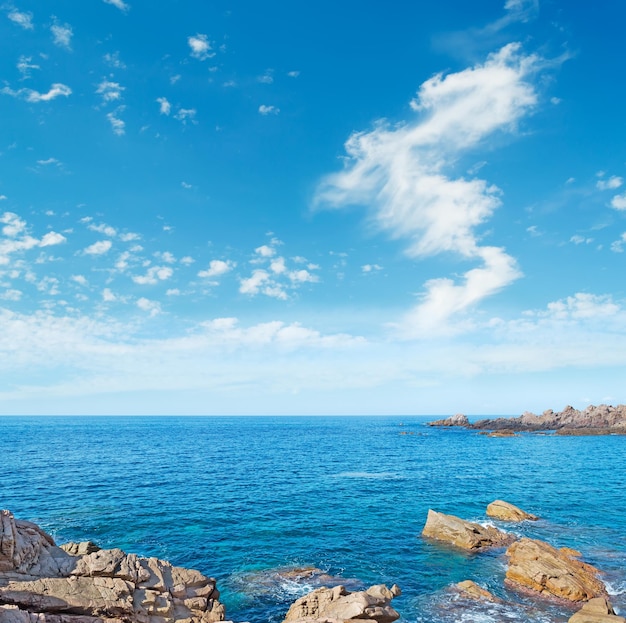 Scenic clouds over Costa Paradiso Sardinia