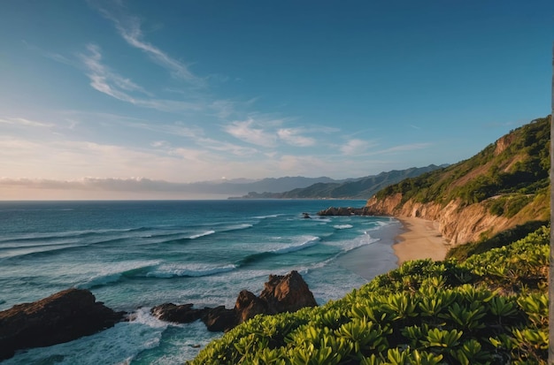 Scenic Coastal View from Cliff