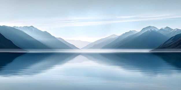 Scenic Drawing of Mountains Lake and Sky Concept Scenic Drawing Mountains Lake Sky