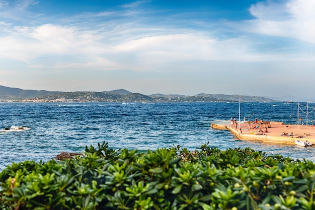 The scenic La Ponche beach in SaintTropez Cote d'Azur France