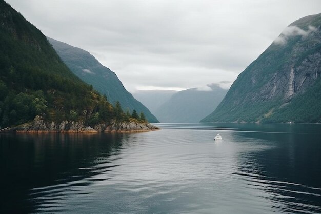 Scenic landscapes of the norwegian fjords