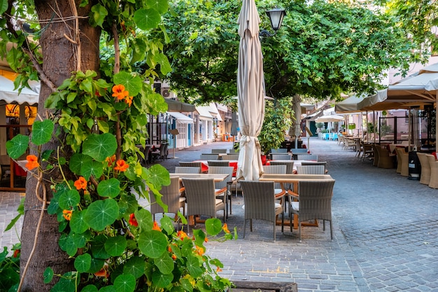 Scenic picturesque streets of chania venetian town chania creete greece