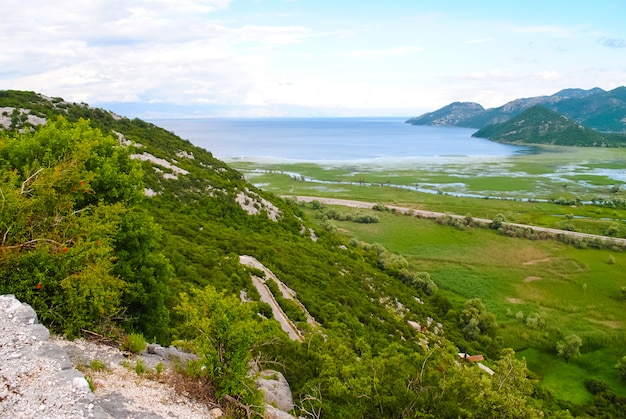 Scenic road in the mountains of Montenegro