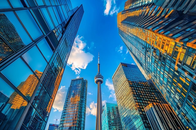 Photo scenic toronto financial district skyline and 0cad57