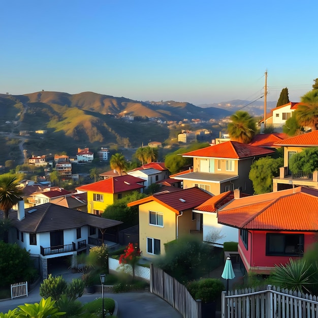 Scenic Valparaiso Homes on a Hill with Lush Vegetation