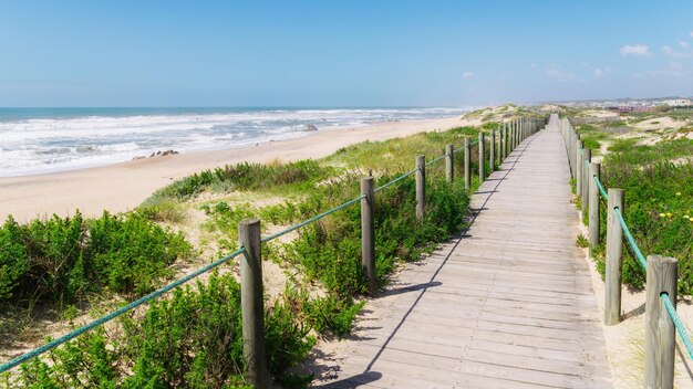 Photo scenic view of beach against sky