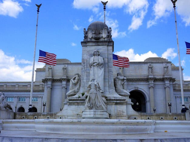 Scenic view of a building of a Columbus Circle in Washington USA