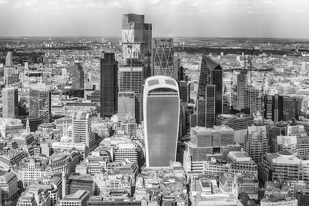 Scenic view of the city skyline of London England UK