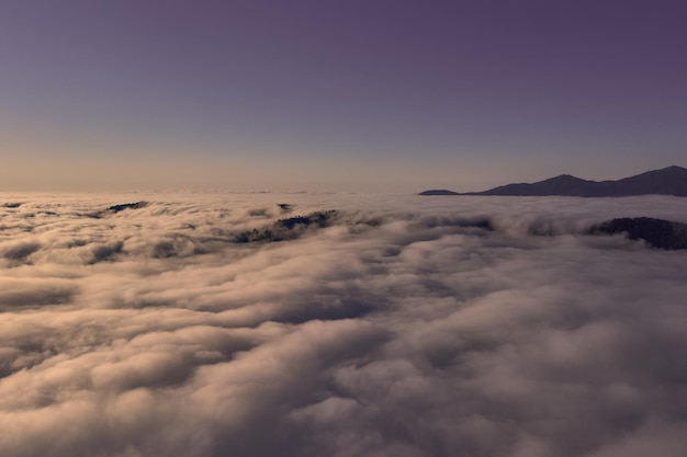 Photo scenic view of cloudscape against sky during sunset