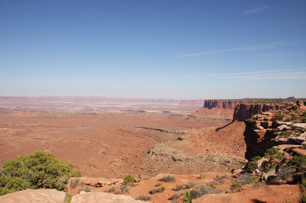 Scenic view of desert against sky