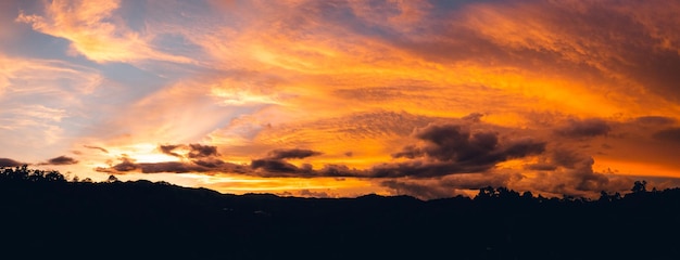 Scenic View Of Dramatic Sky During Sunset