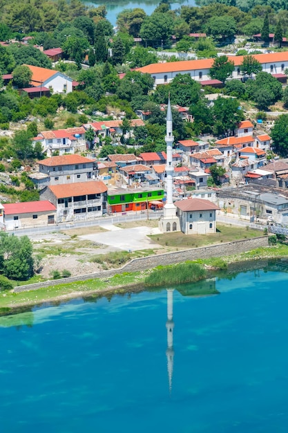 Scenic view from the fortress of Rosafa Shkoder Albania