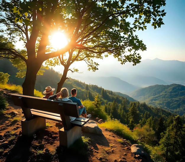 Scenic View from the Top of a Mountain Trail after Hiking