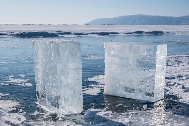 Photo scenic view of frozen sea against sky