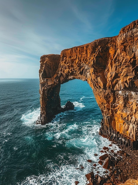 Scenic view island of sea against sky wonderful