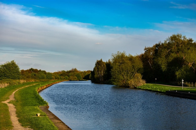 Photo scenic view of lake against sky