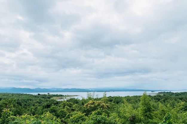 Scenic view of land against sky