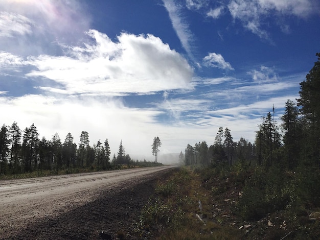 Scenic view of landscape against cloudy sky