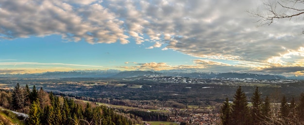 Photo scenic view of landscape against sky