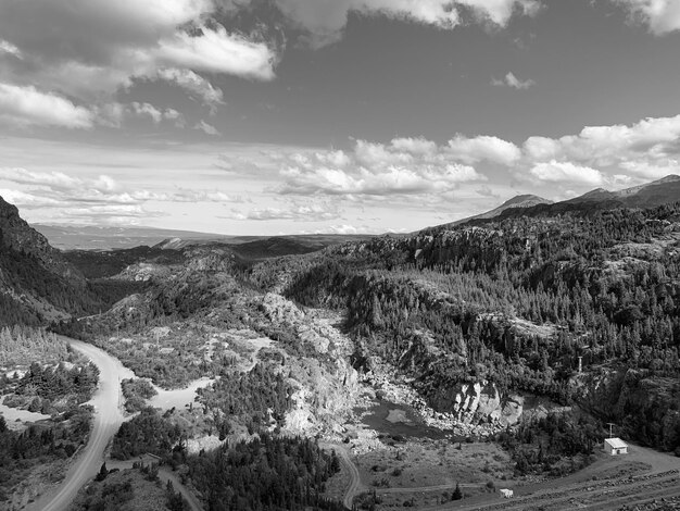 Photo scenic view of landscape against sky