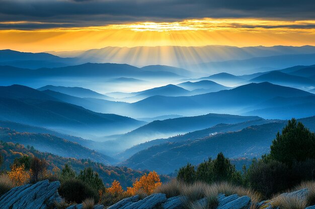 Scenic view of mountains against cloudy sky