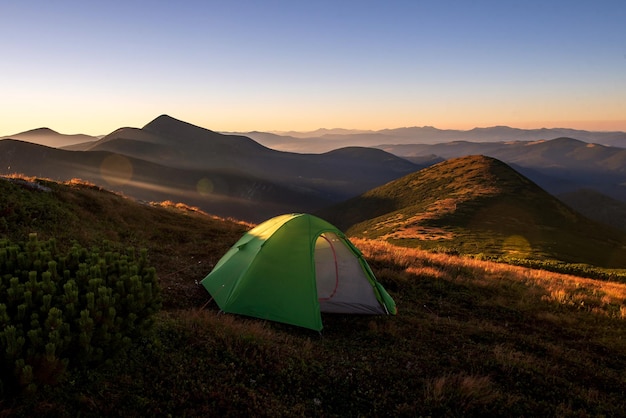 Scenic view of mountains against sky during sunset