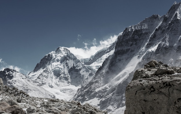 Scenic view of mountains, Kanchenjunga Region, Himalayas, Nepal.