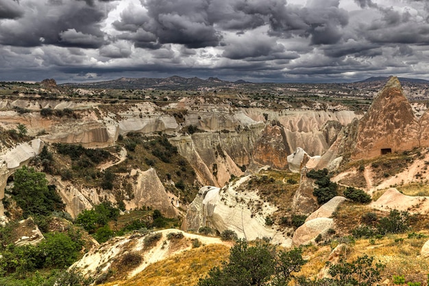 Scenic view of the red valley near gore in cappadocia