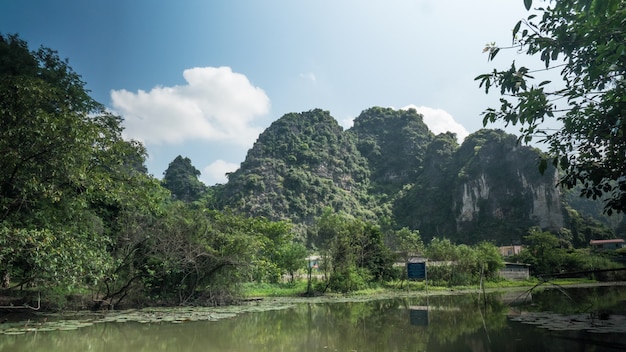 Of scenic view of river in vietnam