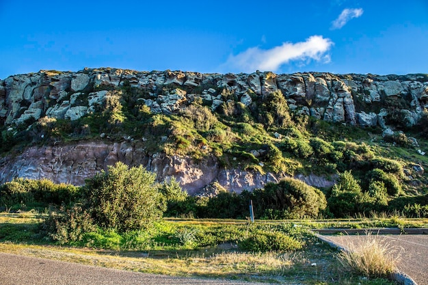 Scenic view of rocks against sky