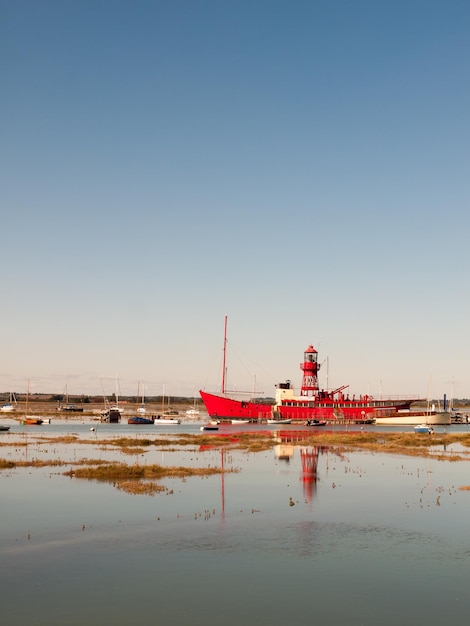 Photo scenic view of sea against clear sky