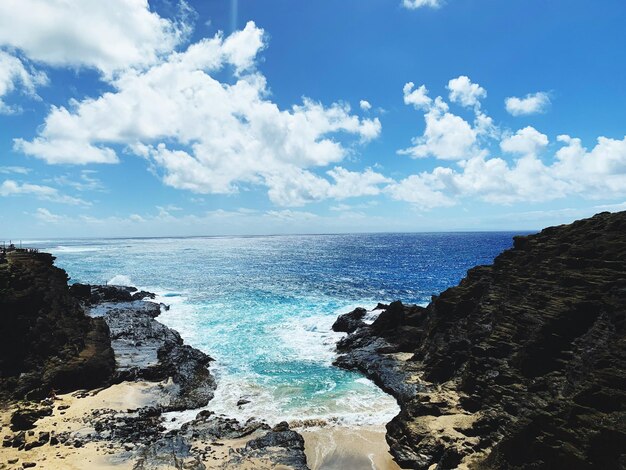 Scenic view of sea against sky