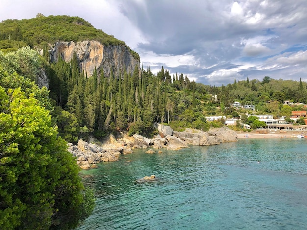 Photo scenic view of sea against sky