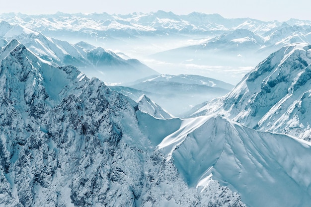 Scenic view of snowcapped mountains