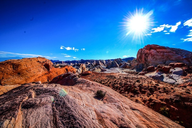 Scenic view of valley of fire state park