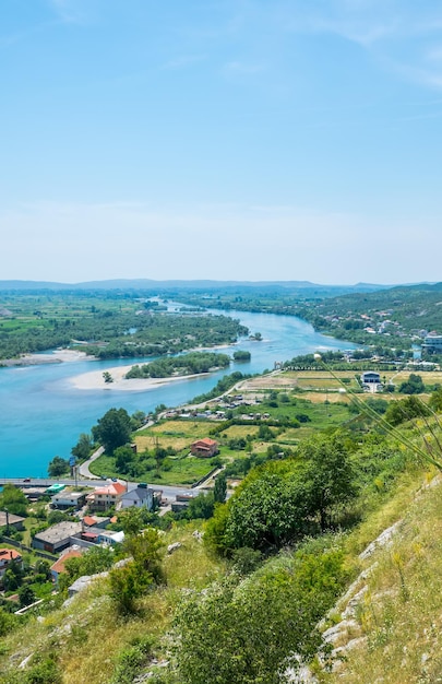 Scenic views from the walls of the medieval fortress of Rozafa