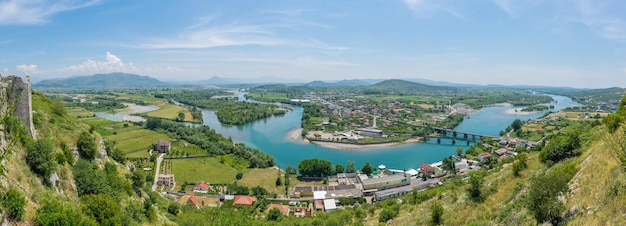 Scenic views from the walls of the medieval fortress of Rozafa