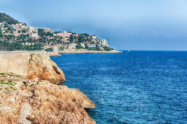 Scenic waterfront of Nice Cote d'Azur France