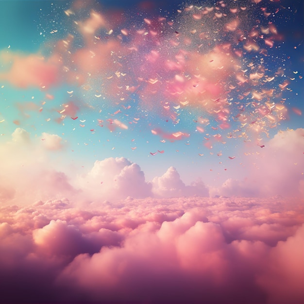 scents falling from sky dreamy sky ombre background