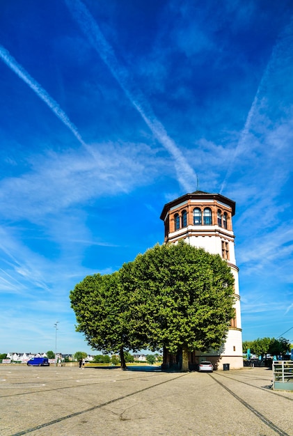 Schlossturm castle tower in the old town of dusseldorf in north rhinewestphalia germany