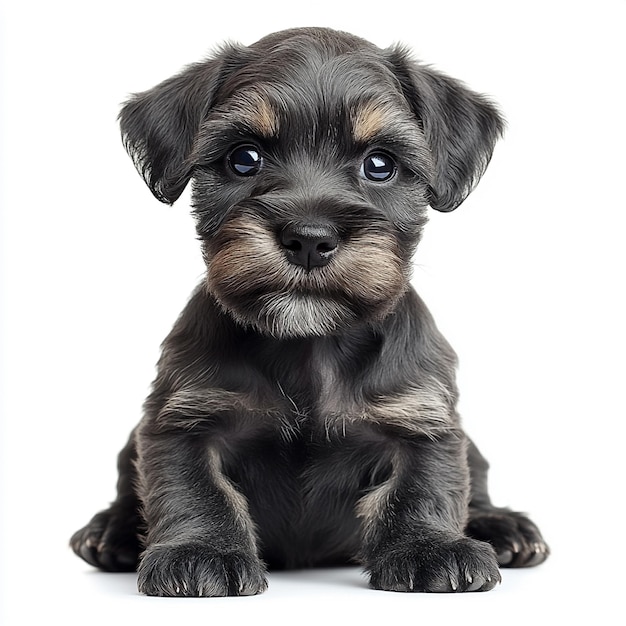 A Schnauzer Puppy Sitting background