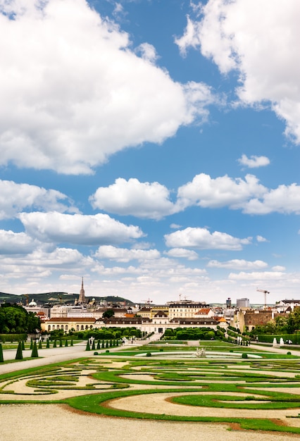 Schoenbrunn Park, view over Vienna