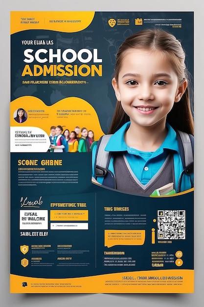 School Admission Flyer Design Template